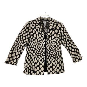 Chico's size 0 -‎ Black & off White Spotted blazer jacket - Women's Size Small